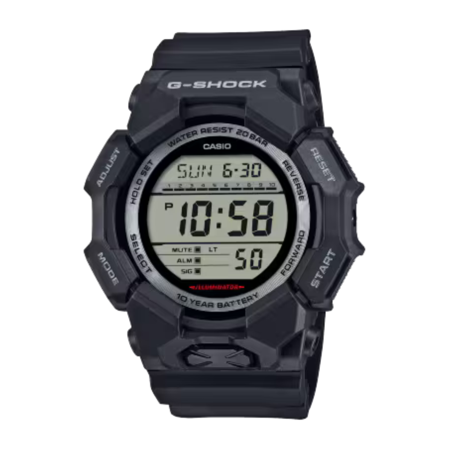 G-SHOCK GD010 Series Large Digital Black Watch 54.9 mm