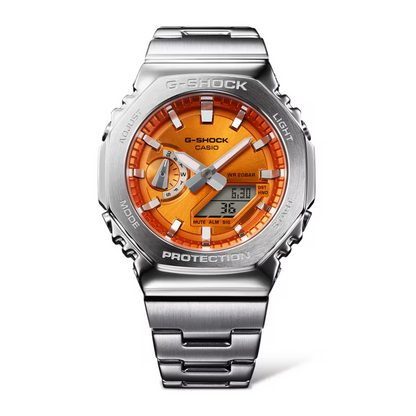 G-SHOCK GM-2100 Orange Metallic Stainless Steel Watch 49.3 mm