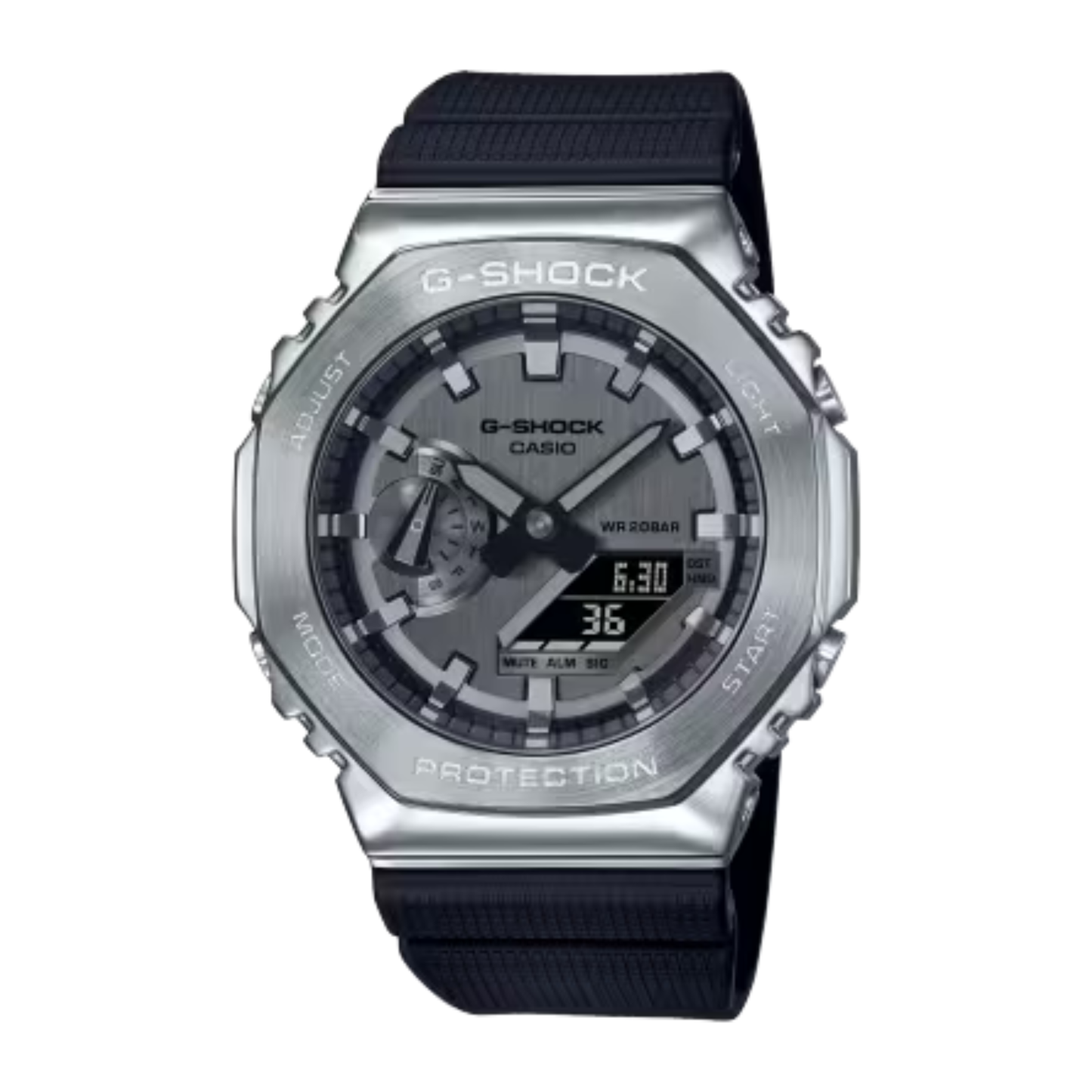 G-SHOCK GM2100 Series Metal-Covered Black Octagonal Watch 49.3mm