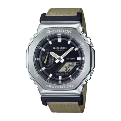 G-SHOCK 2100 Series Metal-Covered Khaki Brown Watch 49.3mm