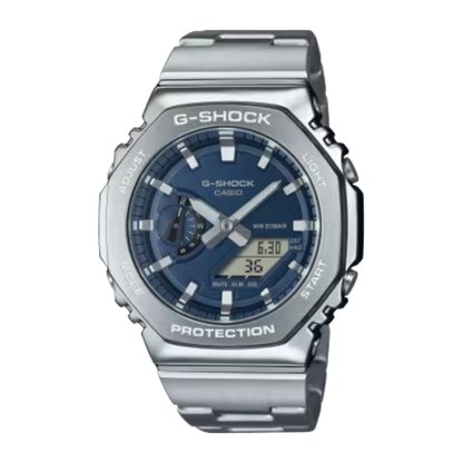 G-SHOCK 2100 Series Stainless Steel Blue Dial Watch 49.3 mm