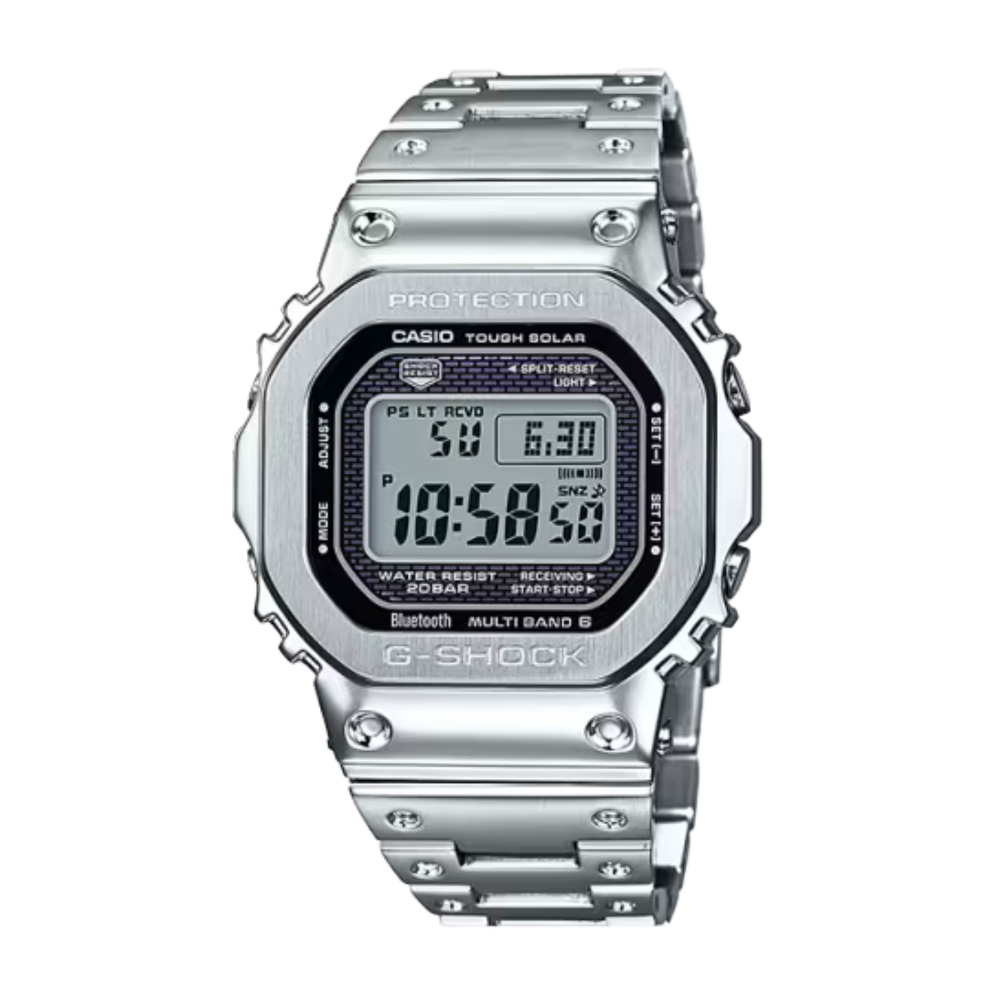 G-SHOCK GMWB5000 Series Full Metal Silver Watch 49.3mm