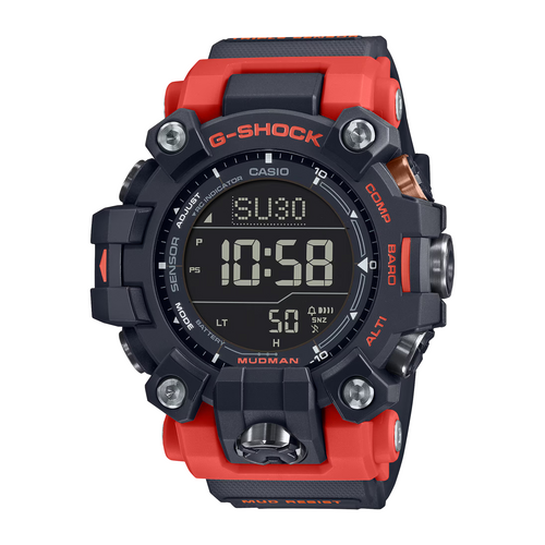 G-SHOCK Mudman Black Red Bio-Resin Watch 56.7 mm