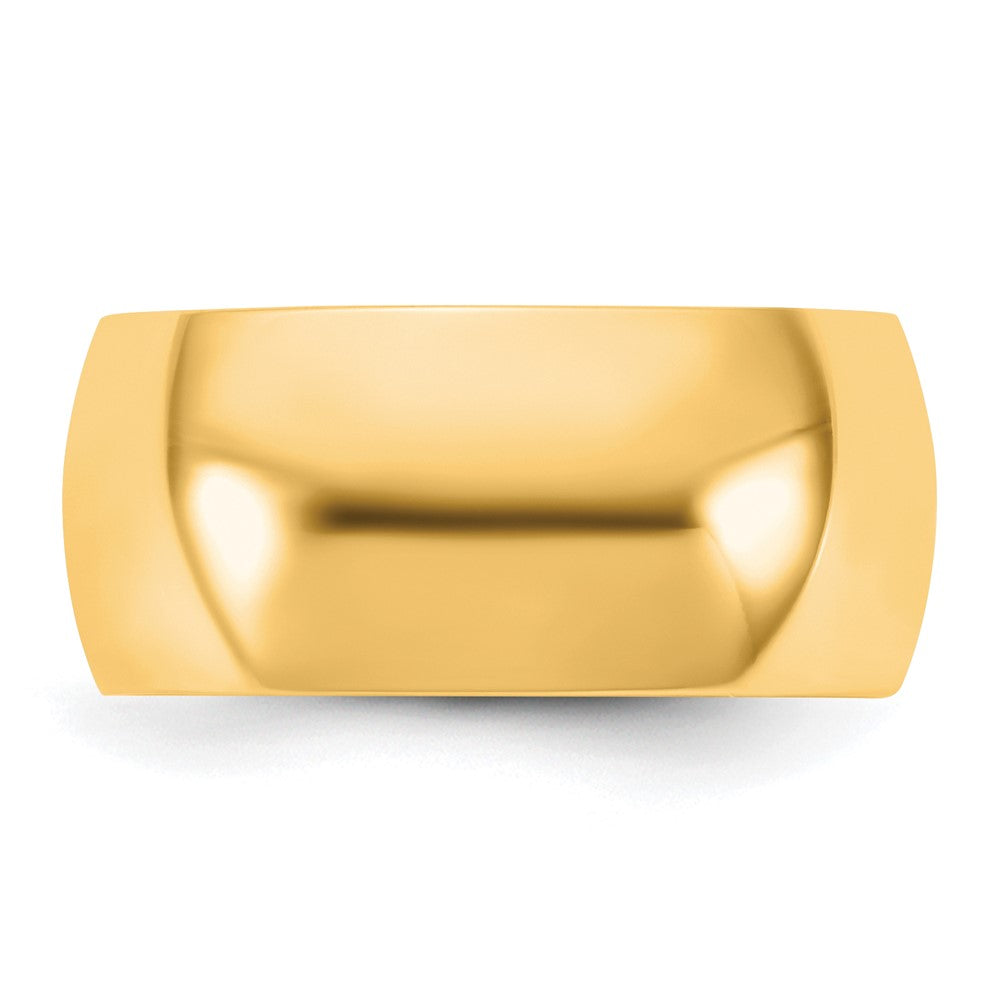 14K Yellow Gold 9mm Half Round Band, Size 13.5 - Image 3