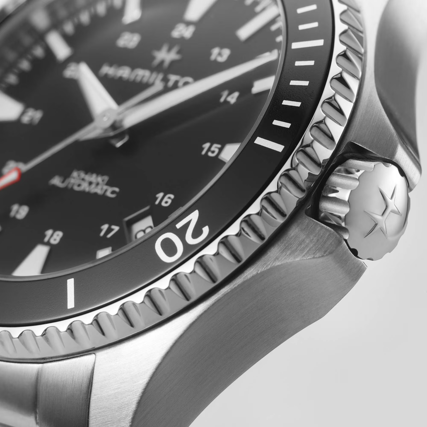 Hamilton Khaki Navy Scuba Black Stainless Steel Automatic Watch 40 mm