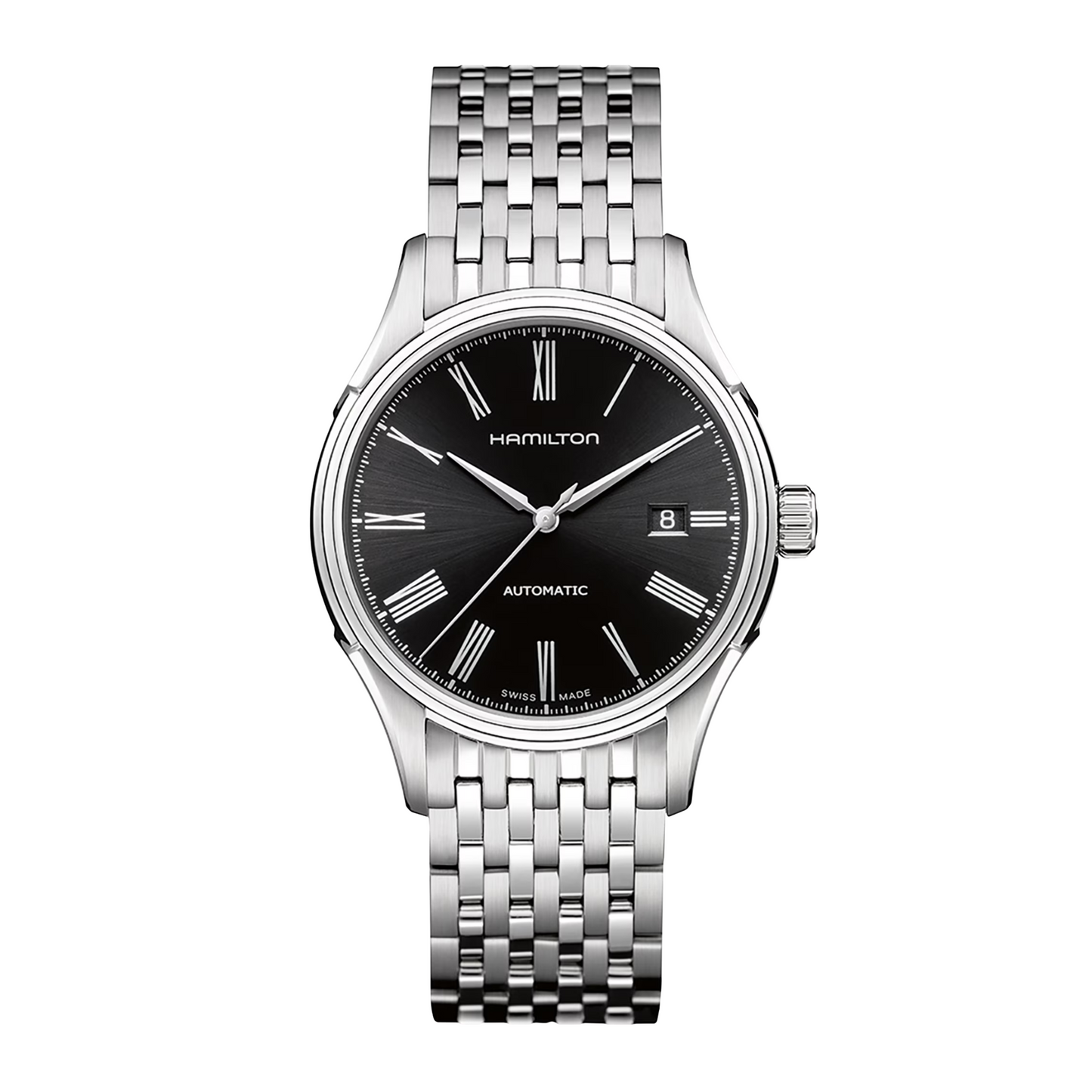 Hamilton American Classic Valiant Black Stainless Steel Automatic Watch 40 mm