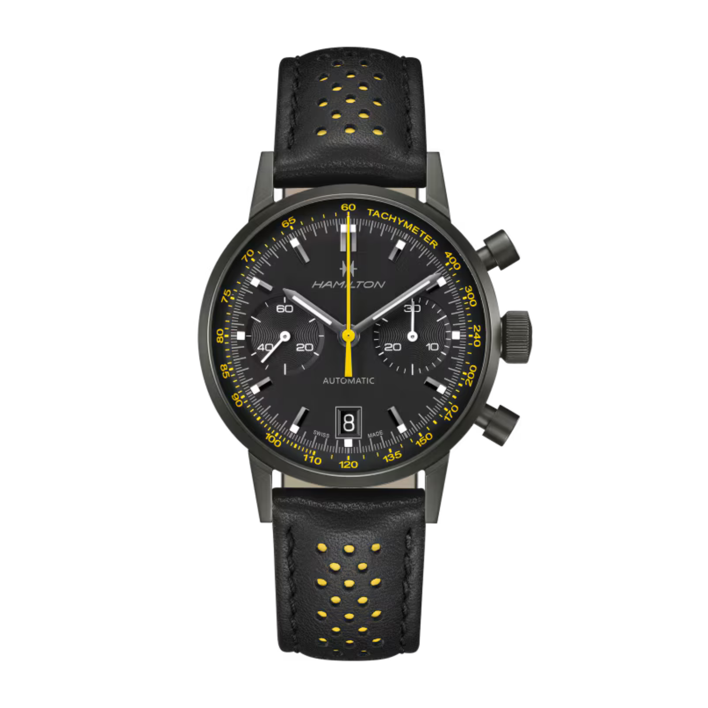 Hamilton Intra-Matic Chronograph Black Dial Automatic Watch 40mm