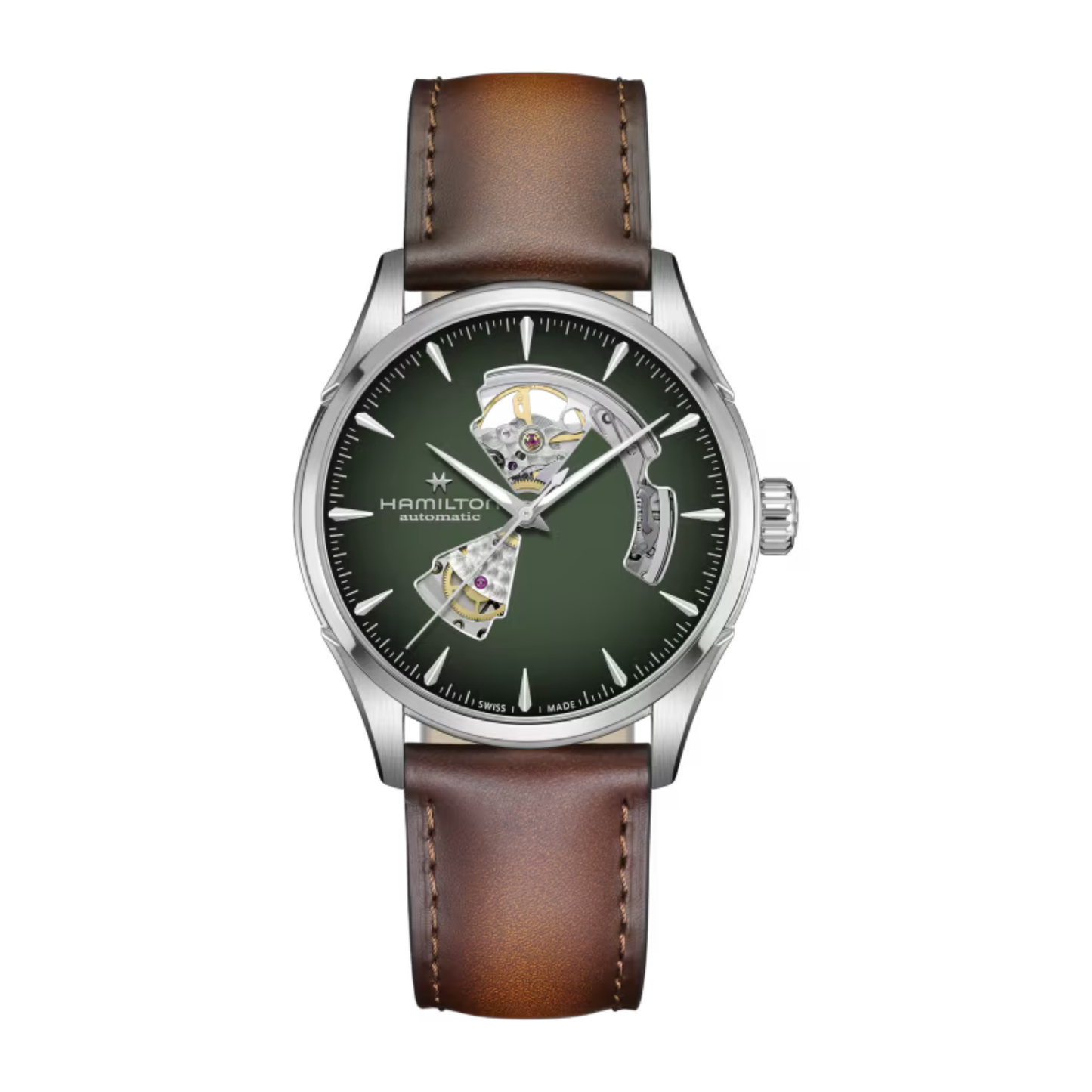 Hamilton Jazzmaster Open Heart Automatic Green Dial Watch 42mm