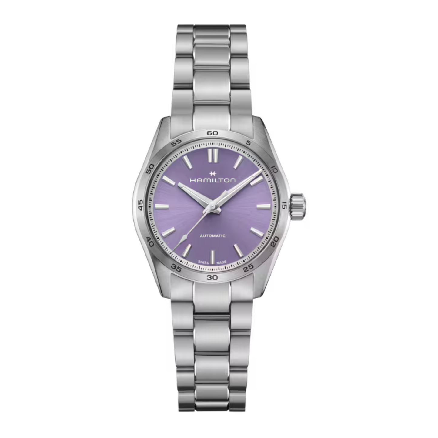 Hamilton Jazzmaster Performer Purple Stainless Steel Automatic Watch 34 mm