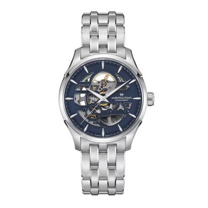 Hamilton Jazzmaster Skeleton Blue Stainless Steel Automatic Watch 40mm