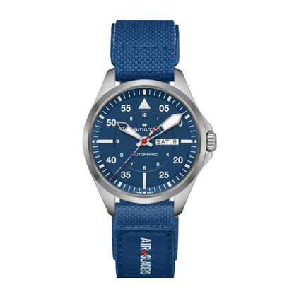 Hamilton Khaki Aviation Pilot Day Date Blue Titanium Automatic Watch 42 mm