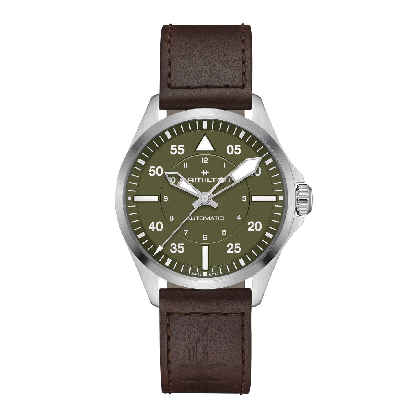 Hamilton Khaki Aviation Pilot Green Stainless Steel Automatic Watch 39mm