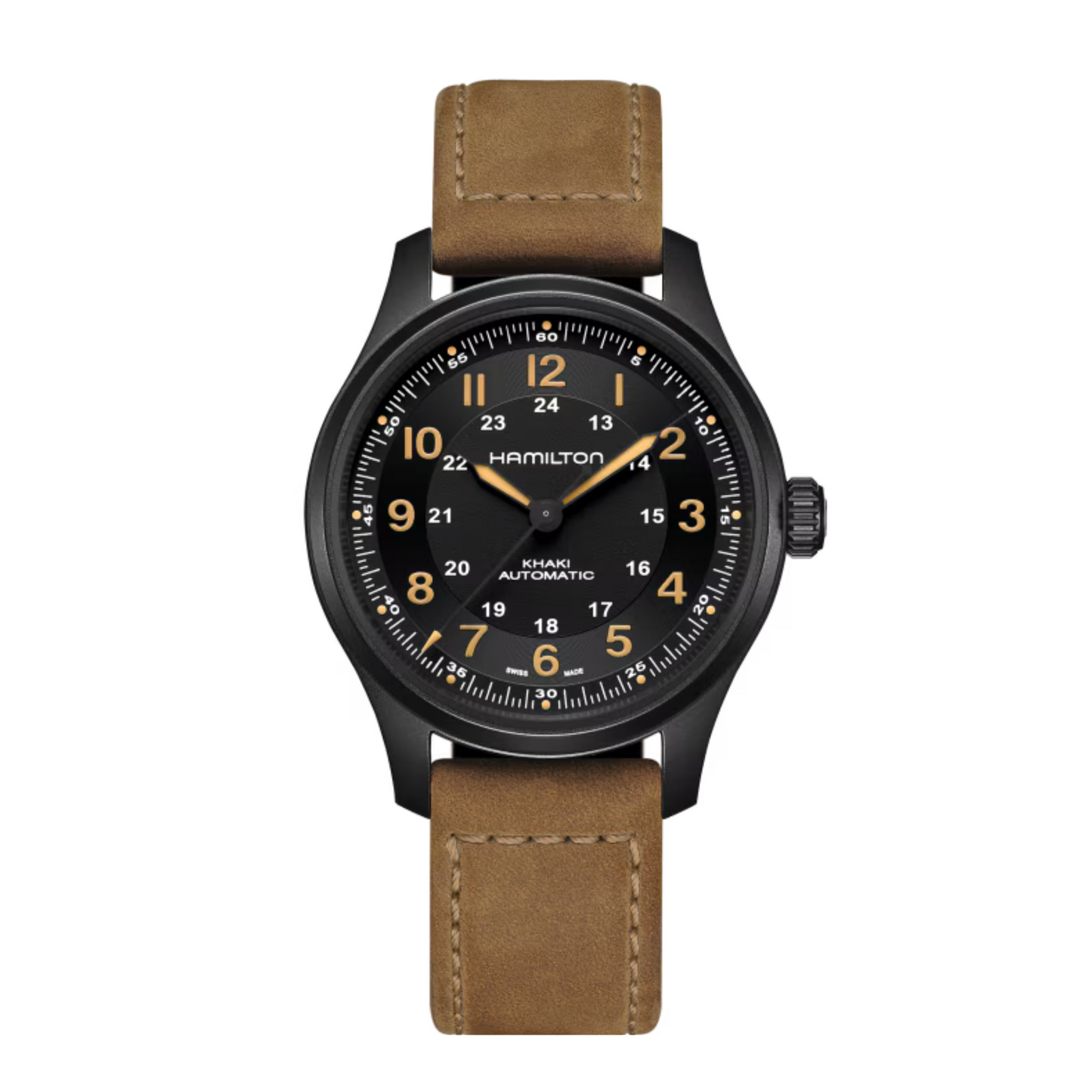 Hamilton Khaki Field Black PVD Titanium Automatic Watch 42 mm