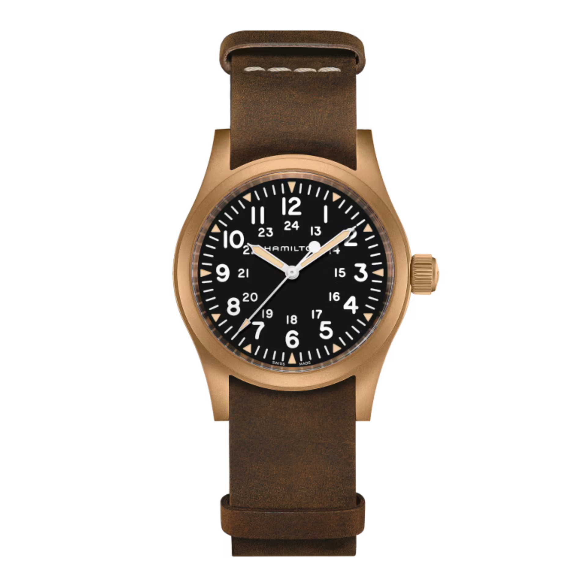 時計 Hamilton Khaki Field Mechanical Hamilton Khaki Field Mechanical Black Dial Watch 38mm – Marc