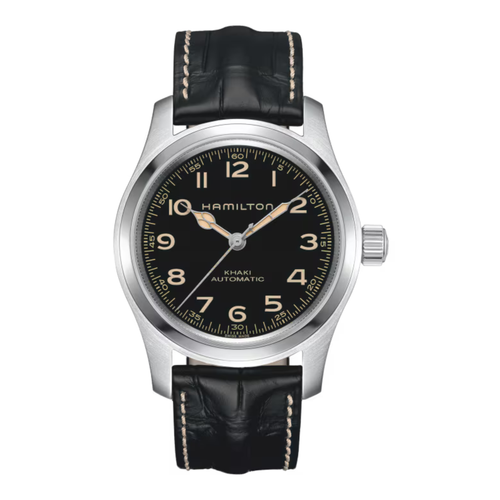 Hamilton Khaki Field Murph Automatic Black Leather Watch 42mm