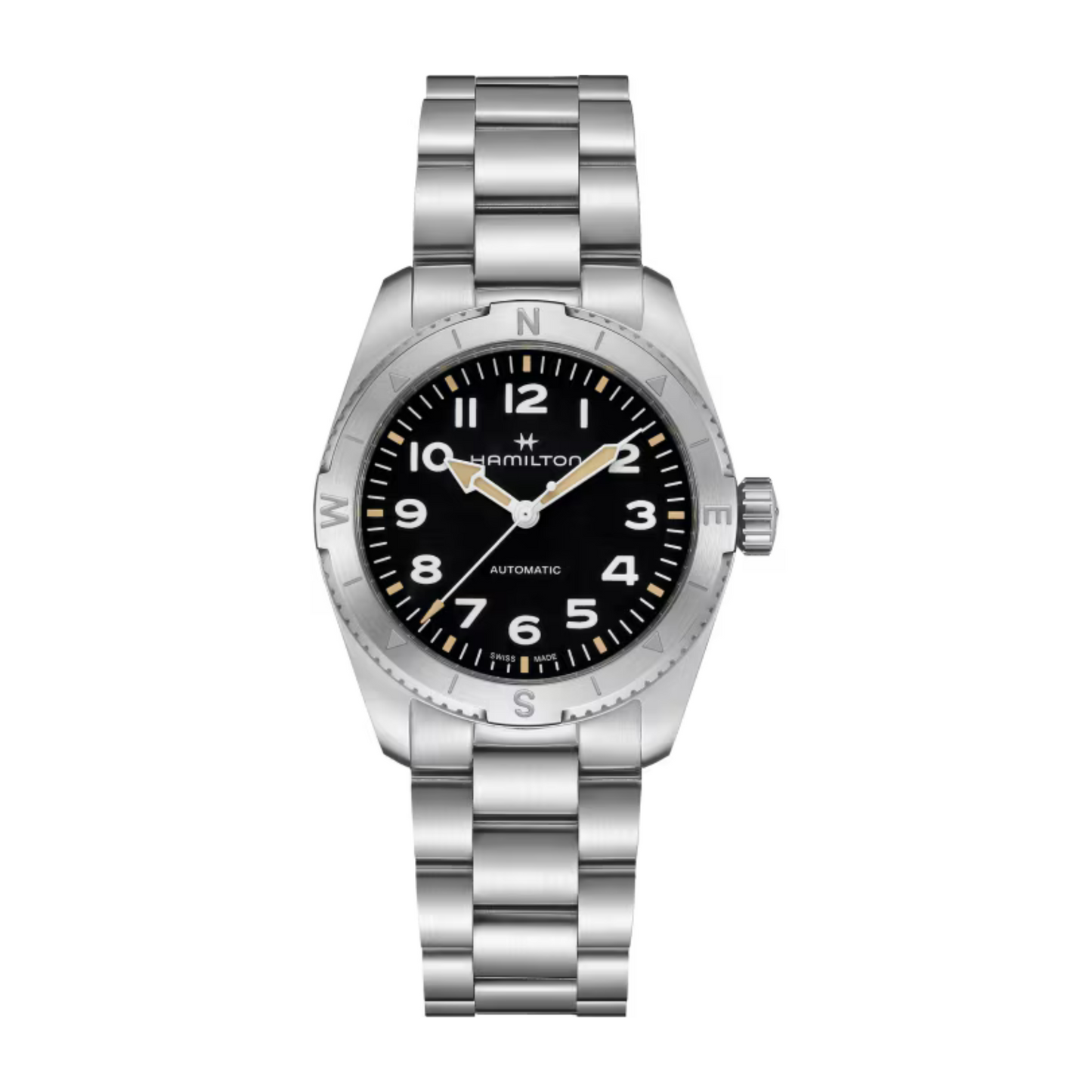 Hamilton Khaki Field Expedition Stainless Steel Black Dial Automatic Watch 37 mm