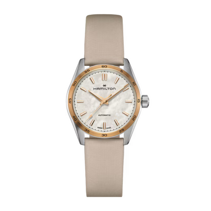 Hamilton Jazzmaster Performer Beige Satin Automatic Watch 34 mm