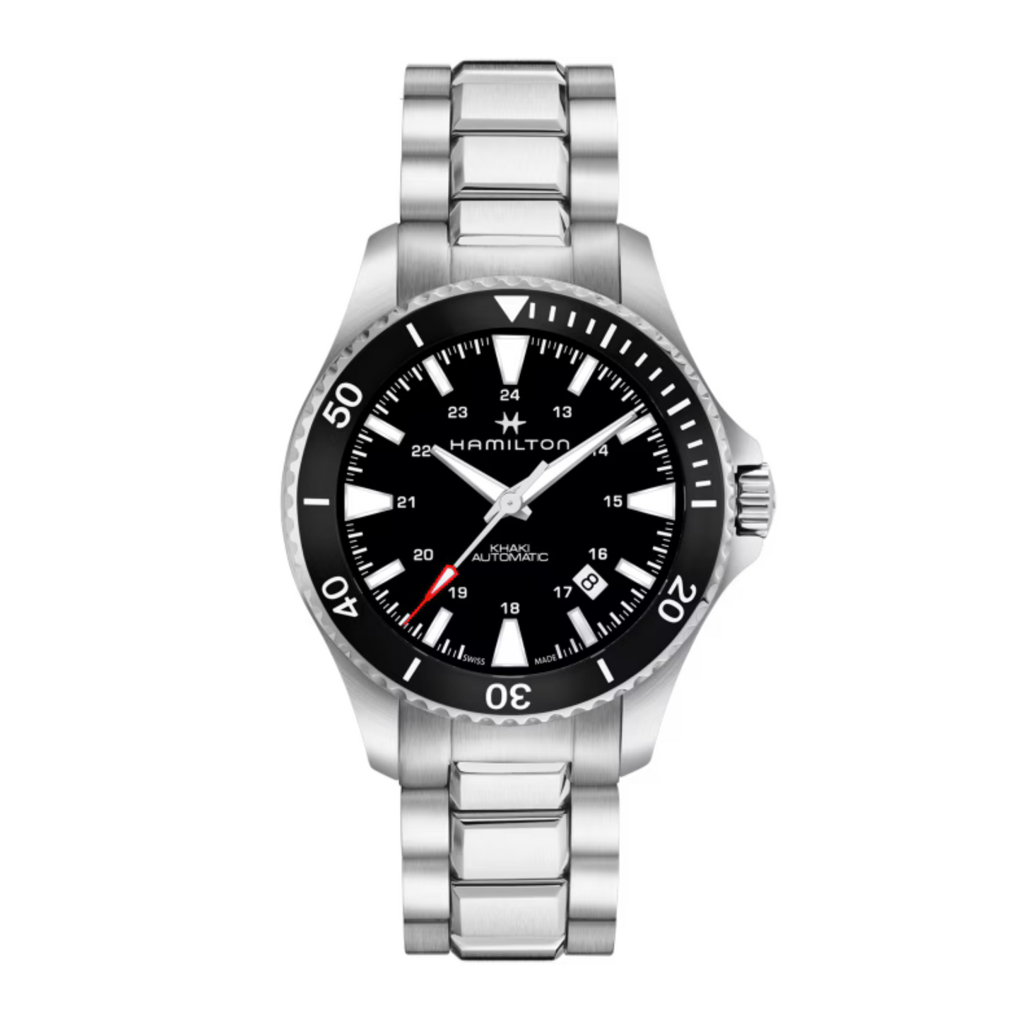 Hamilton Khaki Navy Scuba Black Stainless Steel Automatic Watch 40 mm