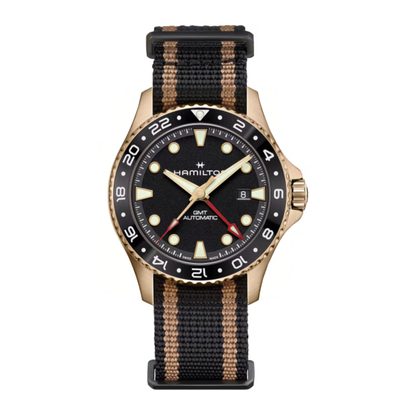 Hamilton Khaki Navy Scuba GMT Black Dial Watch 43mm