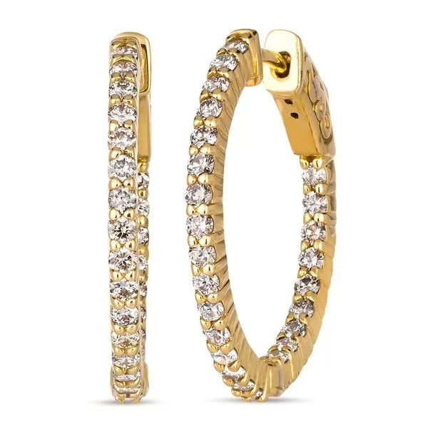 Le Vian Earrings in 14K Honey Gold with Radiant Nude Diamonds.
