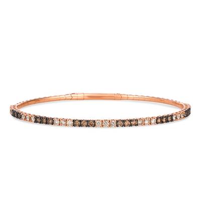LeVian 14K strawberry gold bangle chocolate diamond nude diamond KOAV 23