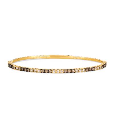 LeVian 14K honey gold bangle chocolate diamond nude diamond KOAV 23