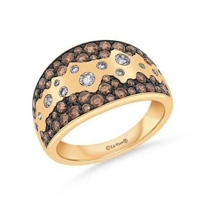 LeVian 14K honey gold ring chocolate diamond nude diamond LAFE 1