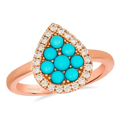 Le Vian 14k Strawberry Gold Chocolate Diamond Ring LALB 13