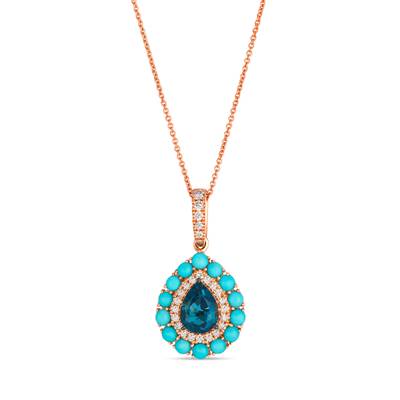 Le Vian 14k Strawberry Gold Chocolate Diamond Pendant LALB 5