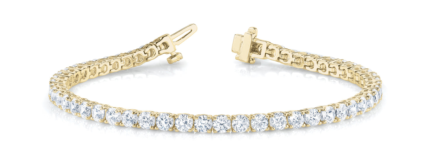 Lab Grown Diamond 4 Prong In Line Tennis Bracelet - View 2