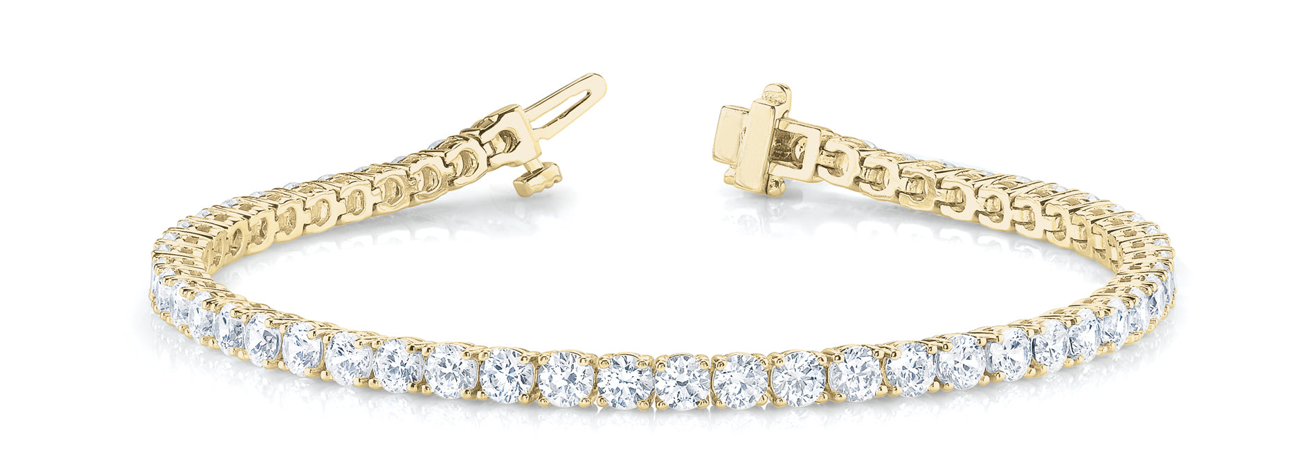 Lab Grown Diamond 4 Prong In Line Tennis Bracelet - View 2