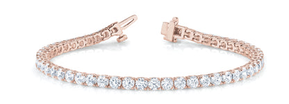 Lab Grown Diamond 4 Prong In Line Tennis Bracelet - View 3