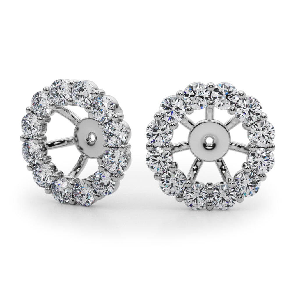 Lab Grown Diamond Earring Jacket For 1.0 Ct - View 2