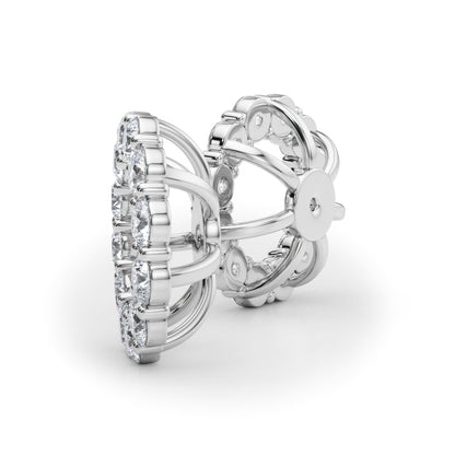 Lab Grown Diamond Earring Jacket For 1.0 Ct - View 3