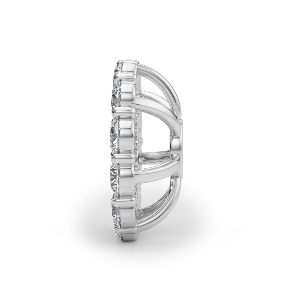 Lab Grown Diamond Earring Jacket For 1.0 Ct - View 4