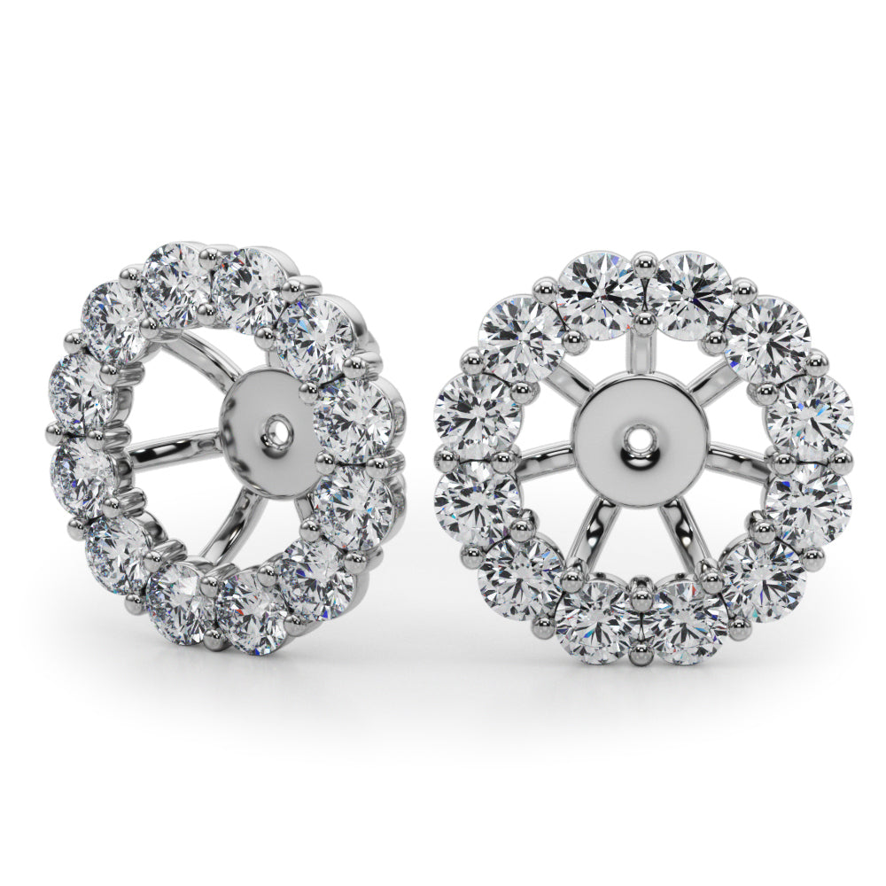 Lab Grown Diamond Earring Jacket For 2.0 Ct - View 2