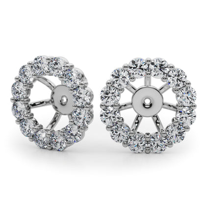 Lab Grown Diamond Earring Jacket For 2.0 Ct - View 2