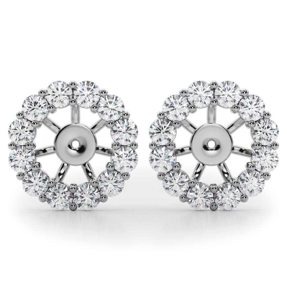 Lab Grown Diamond Earring Jacket For 2.0 Ct