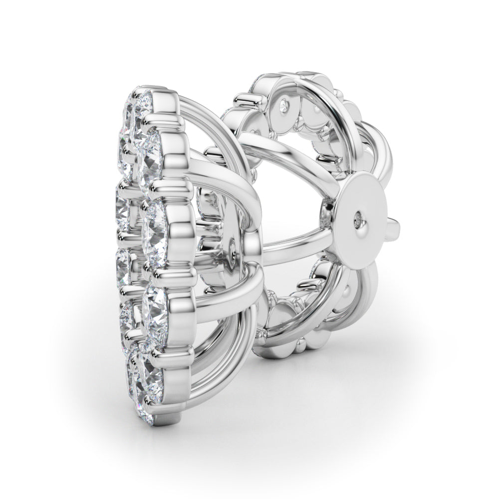 Lab Grown Diamond Earring Jacket For 2.0 Ct - View 3