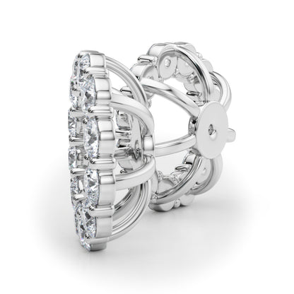 Lab Grown Diamond Earring Jacket For 2.0 Ct - View 3