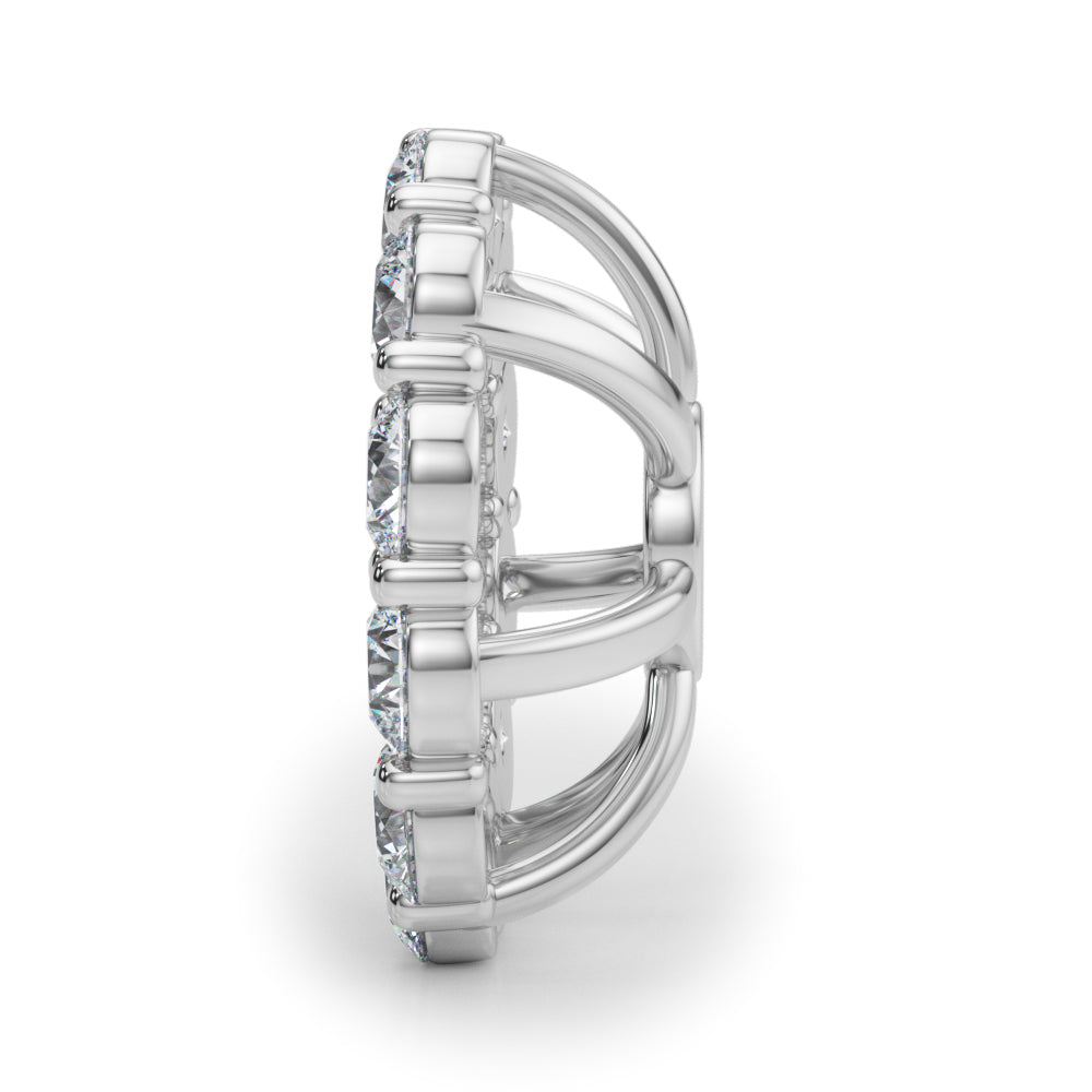 Lab Grown Diamond Earring Jacket For 2.0 Ct - View 4