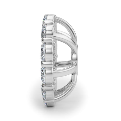 Lab Grown Diamond Earring Jacket For 2.0 Ct - View 4