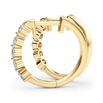 Lab Grown Diamond Hoop Earrings - View 3