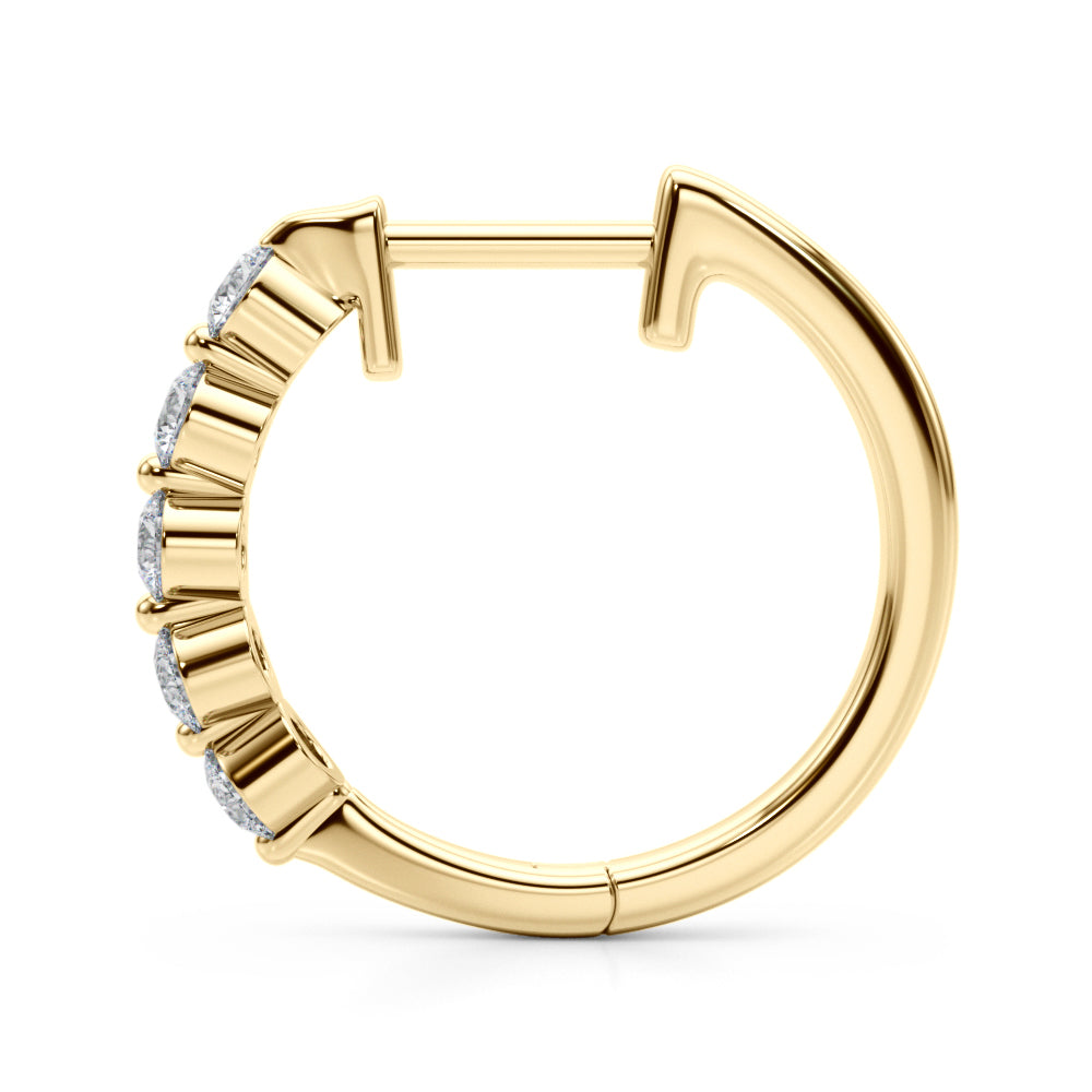 Lab Grown Diamond Hoop Earrings - View 4