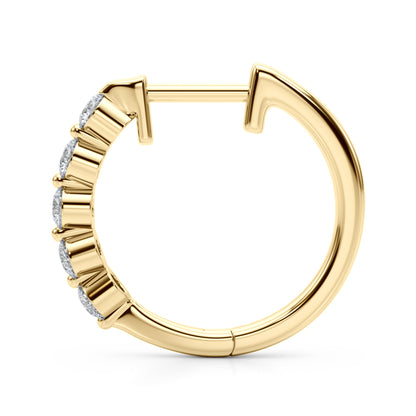 Lab Grown Diamond Hoop Earrings - View 4