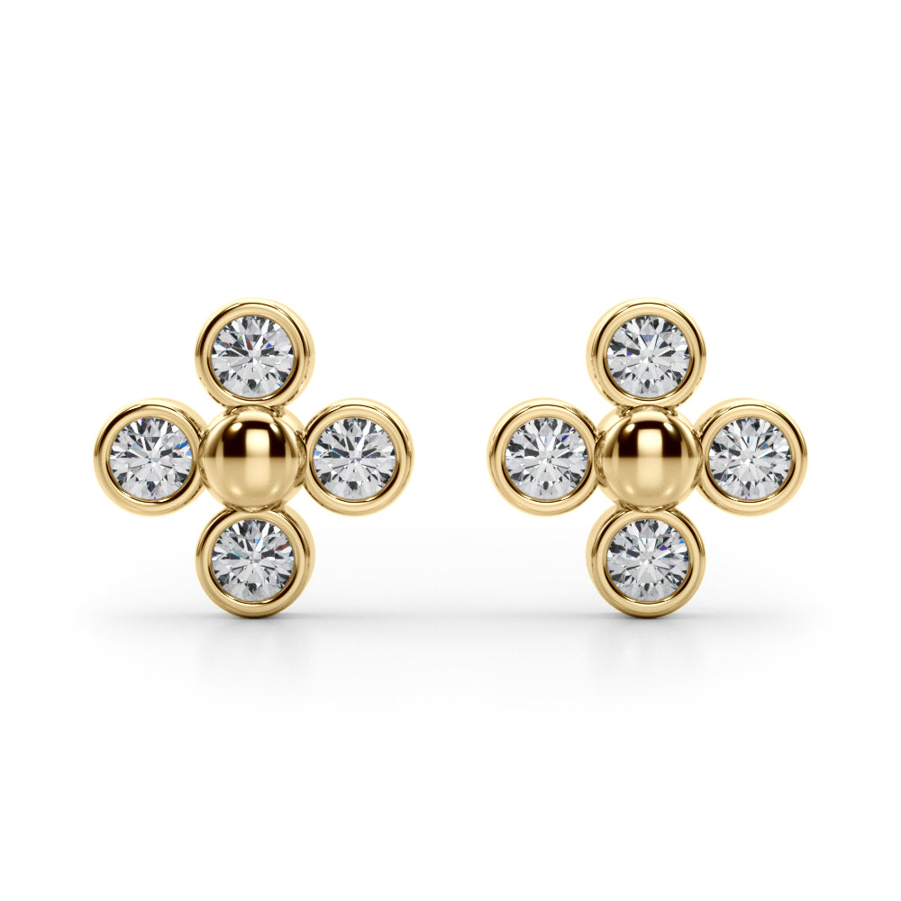 Lab Grown Diamond Earrings Cluster