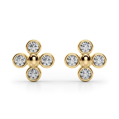 Lab Grown Diamond Earrings Cluster