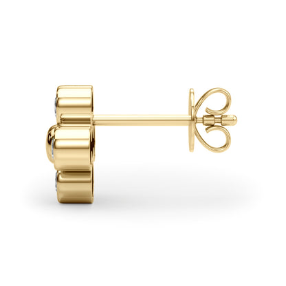 Lab Grown Diamond Earrings Cluster - View 4