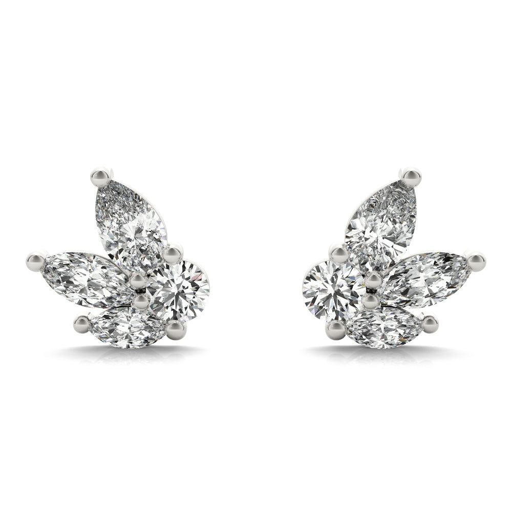 Lab Grown Diamond Earrings Marquise & Round