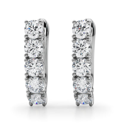 Lab Grown Diamond Earrings Omega Backs